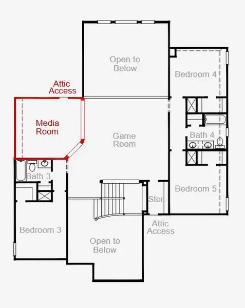 2D floor plan layout of this home in Painted Tree, McKinney, TX (Image 4). 2D floor plan layout of this home in Painted Tree, McKinney, TX (Image 4).