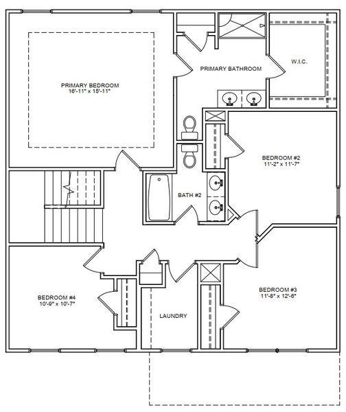 2D floor plan layout of this home in Canary Woods, Hopkins, SC (Image 3).