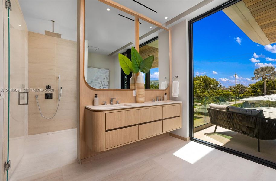 Furnished interior view inside a new home in , Miami Beach (Image 49).