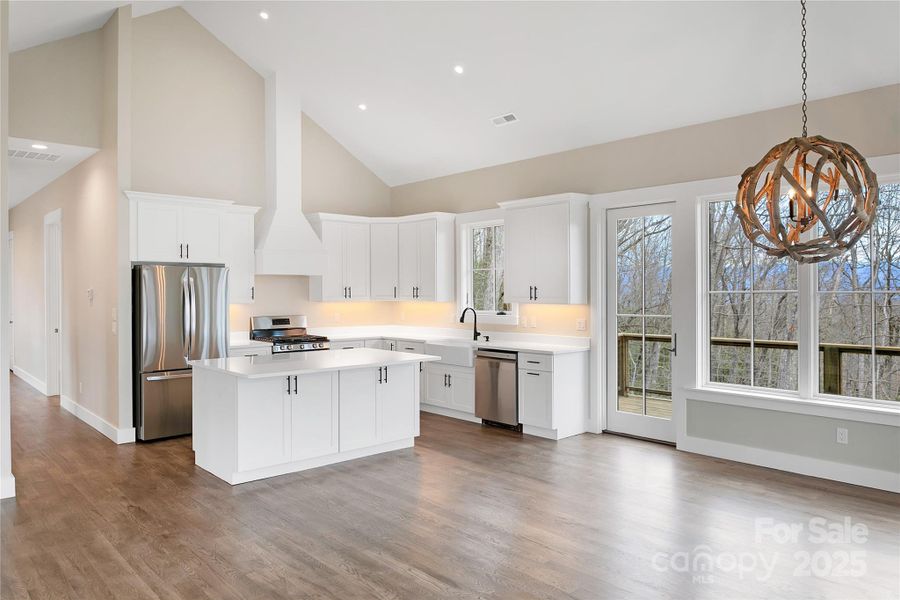 Furnished interior view inside a new home in , Pisgah Forest (Image 5).