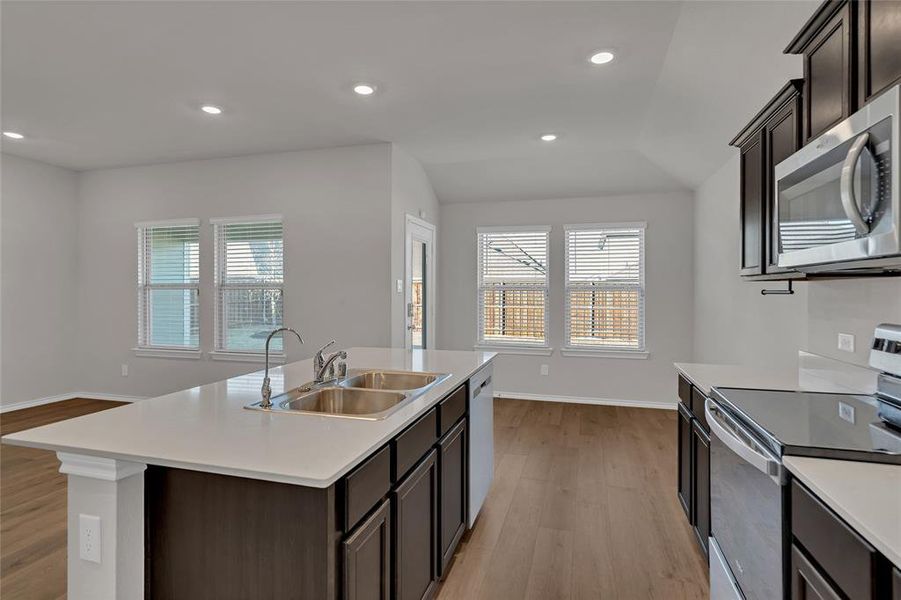 Furnished interior view inside a new home in Enclave at Pecan Creek, Krugerville (Image 11). Furnished interior view inside a new home in Enclave at Pecan Creek, Krugerville (Image 11).
