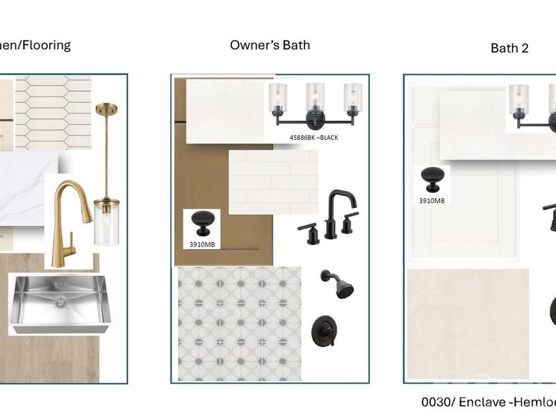 Sample of building materials used in homes in Enclave at Belmont, Belmont (Image 19).