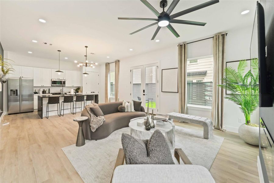 Furnished interior view inside a new home in , Houston (Image 11).