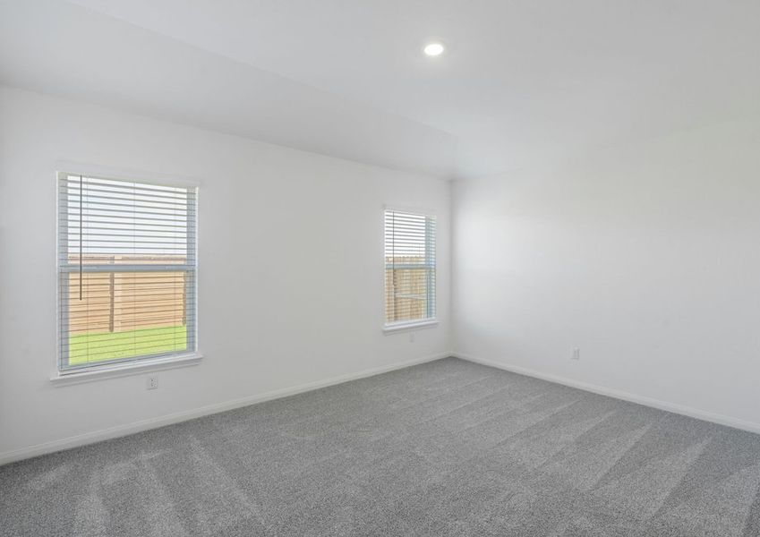 Master bedroom with two windows