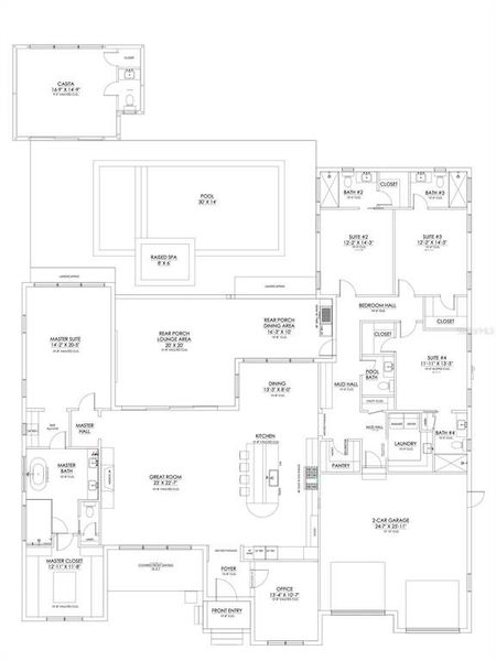 2D floor plan layout of this home in , Orlando, FL (Image 5). 2D floor plan layout of this home in , Orlando, FL (Image 5).