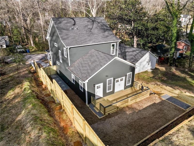 Exterior details and patio area of a home in , Atlanta (Image 36).