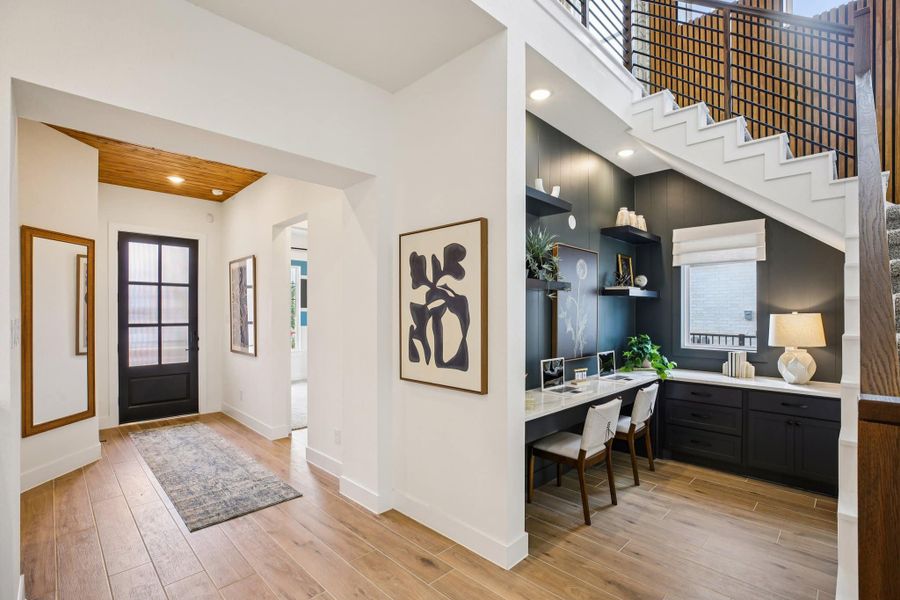 Furnished interior view inside a new home in Bridgeland, Cypress (Image 21).