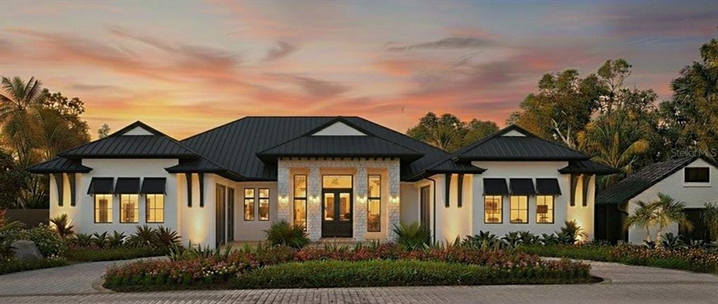 Front exterior of a new home in , Sarasota, FL, highlighting curb appeal (Image 1).