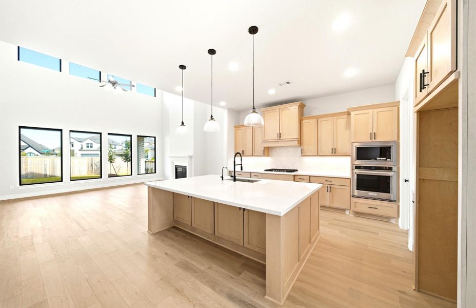 Furnished interior view inside a new home in Bridgeland 50', Cypress (Image 9). Furnished interior view inside a new home in Bridgeland 50', Cypress (Image 9).