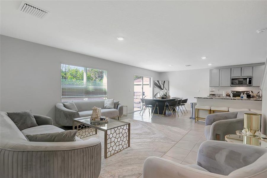 Furnished interior view inside a new home in , Tampa (Image 13). Furnished interior view inside a new home in , Tampa (Image 13).