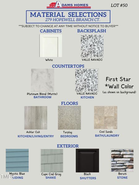 Charlotte Cox- Adams Homes ColorMaterial Charlotte Cox- Adams Homes ColorMaterial