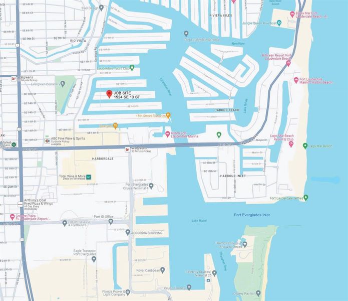 Site Location and Port Everglades Inlet