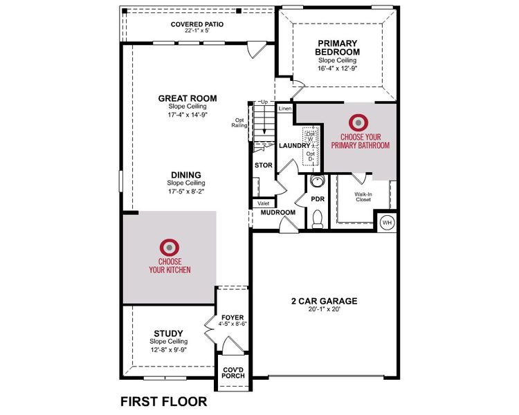 2D floor plan layout for the Berkshire by Beazer Homes in The Villages of Hurricane Creek, Anna, TX (Image 4).