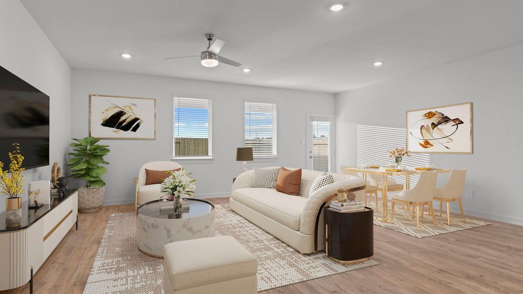 Furnished interior view inside a new home in Villarosa at Tamarron, Katy (Image 11).