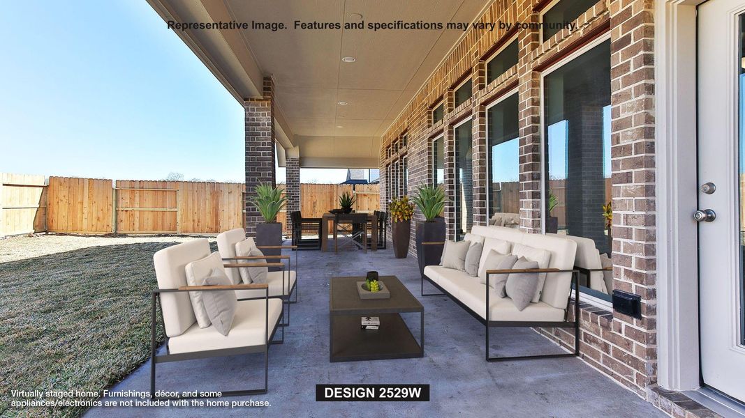 Exterior details and patio area of a home in Parkside on the River West, Georgetown (Image 2).