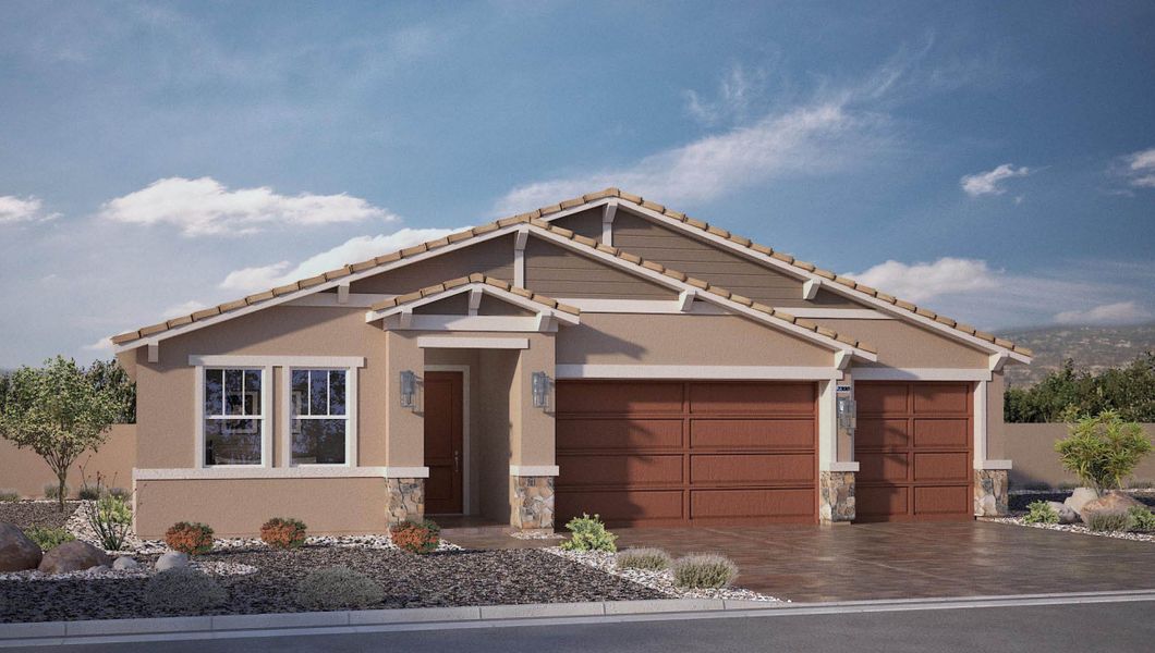Representative exterior photo of a completed home built from the 2300 by D.R. Horton in Zanjero Pass, Glendale, AZ (Image 4).