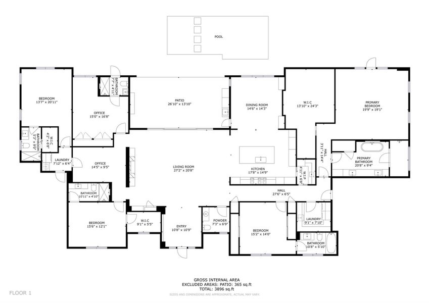2D floor plan layout of this home in , Boca Raton, FL (Image 3). 2D floor plan layout of this home in , Boca Raton, FL (Image 3).