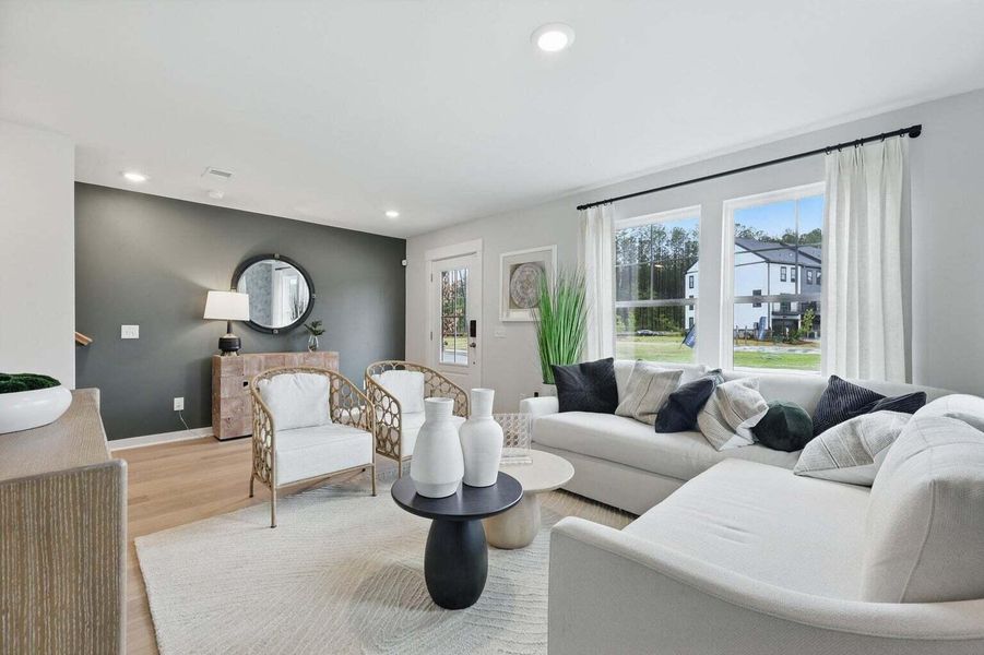 Furnished interior view inside a new home in Rhetts Cove, Johns Island (Image 5). Furnished interior view inside a new home in Rhetts Cove, Johns Island (Image 5).