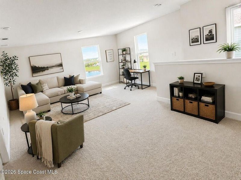Furnished interior view inside a new home in St. John's Preserve, Palm Bay (Image 10). Furnished interior view inside a new home in St. John's Preserve, Palm Bay (Image 10).