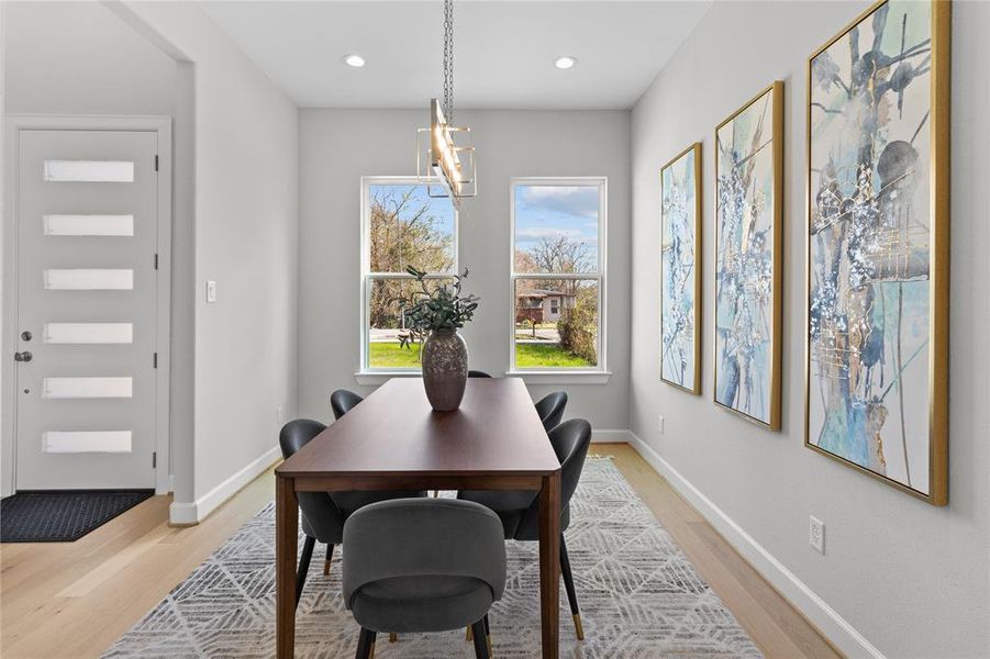 Amazing dining space seamlessly connected to the kitchen for effortless hosting.