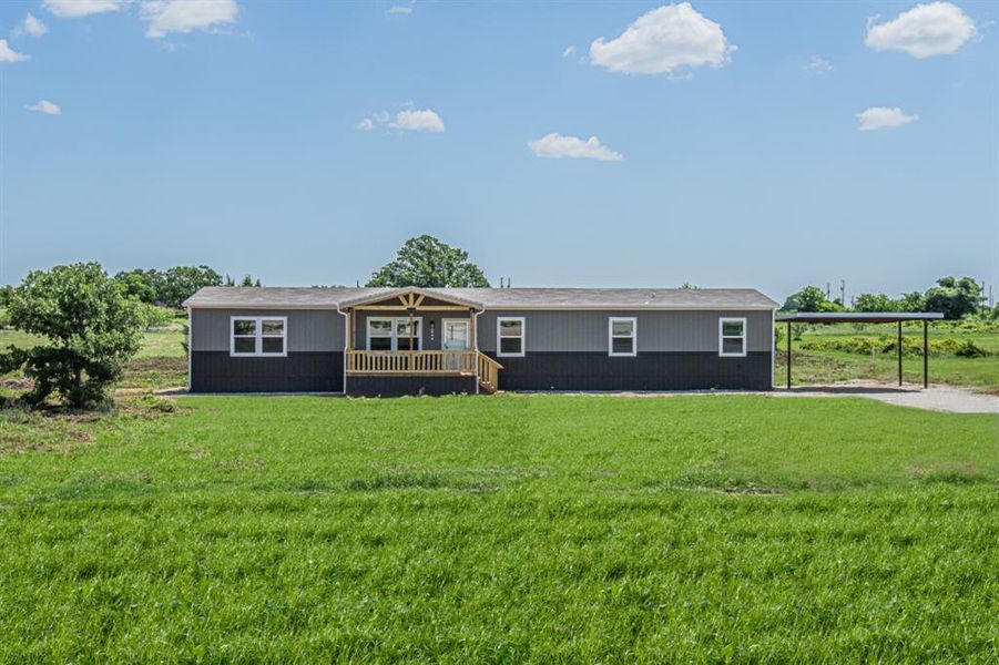 Exterior details and patio area of a home in , Poolville (Image 23).