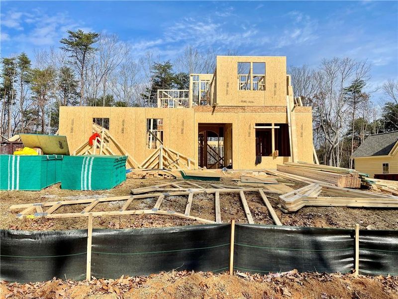 In-progress construction of a new home in , Waleska, GA (Image 3).