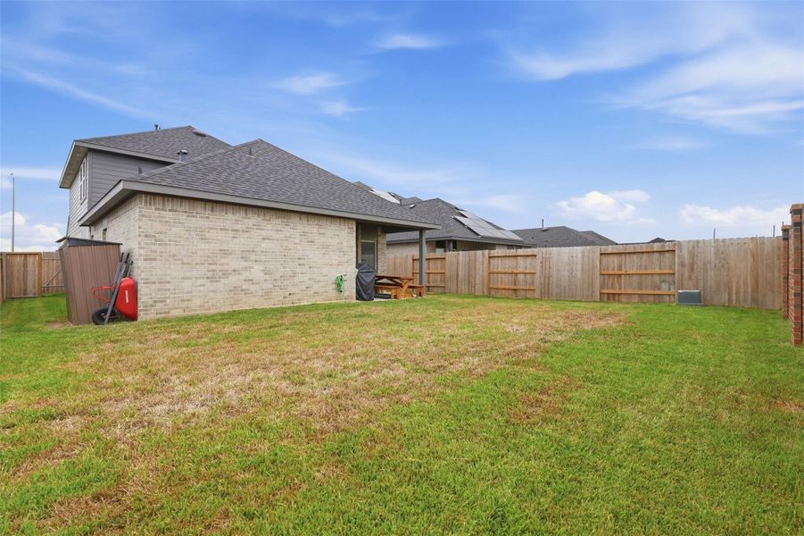 Large Yard with sprinklers included Large Yard with sprinklers included