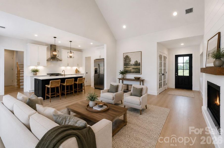 *representative photo- staged living room (office version of plan)