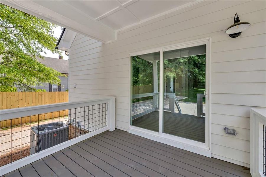 Exterior details and patio area of a home in East Marable Street, Monroe (Image 3).