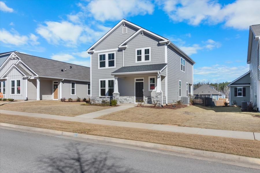 Front exterior of a new home in Tillery Park, Grovetown, GA, highlighting curb appeal (Image 17).
