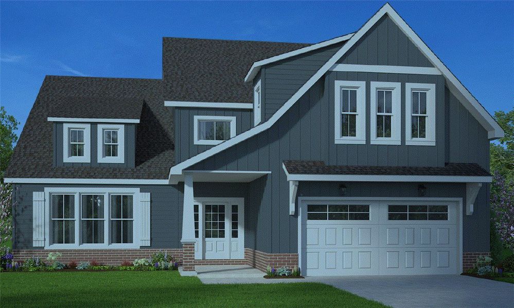 Front exterior of a new home in Walker's Pointe, Anderson, SC, highlighting curb appeal (Image 2).