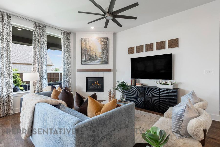 Furnished interior view inside a new home in 6 Creeks at Waterridge, Kyle (Image 12).