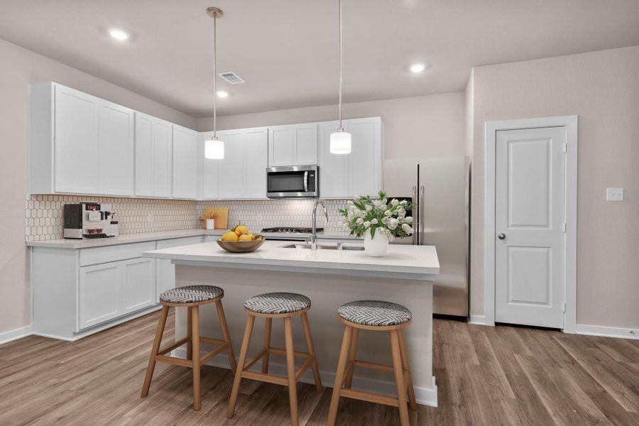 Furnished interior view inside a new home in Westridge Cove 40', Conroe (Image 5).