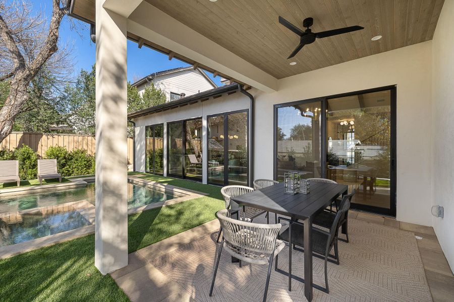 Exterior details and patio area of a home in , Austin (Image 22).