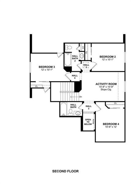 The Palmer II floor plan by K. Hovnanian Homes. 2nd Floor shown. *Prices, plans, dimensions, features, specifications, materials, and availability of homes or communities are subject to change without notice or obligation.