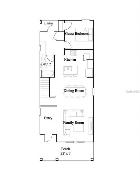 2D floor plan layout of this home in , St. Cloud, FL (Image 6).