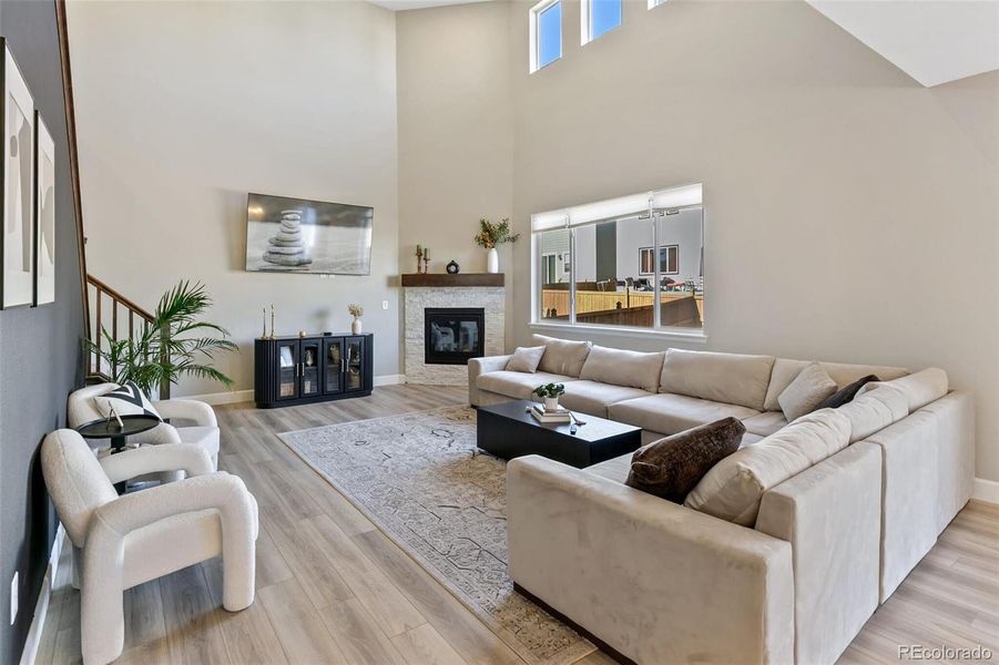 Furnished interior view inside a new home in Sunstone Village at Terrain, Castle Rock (Image 27). Furnished interior view inside a new home in Sunstone Village at Terrain, Castle Rock (Image 27).