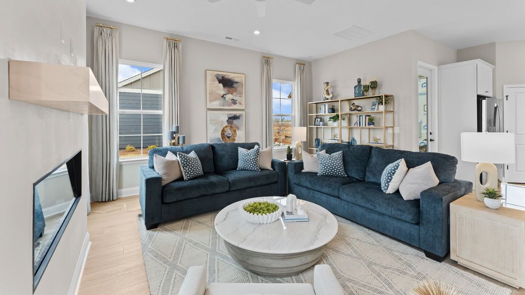 The Brockton Plan by DRB homes in Pineville, NC - Living Area