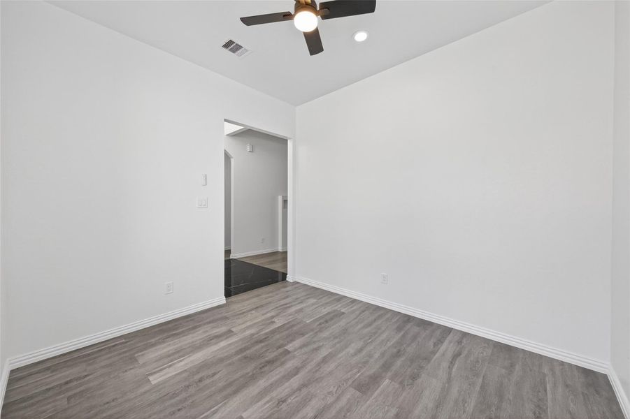 Dedicated home office with versatile space perfect for working from home or studying.