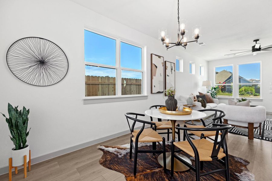 This picture is from another build with a similar floorplan.  The listing is for a to be built home with similar build and fit and finish.