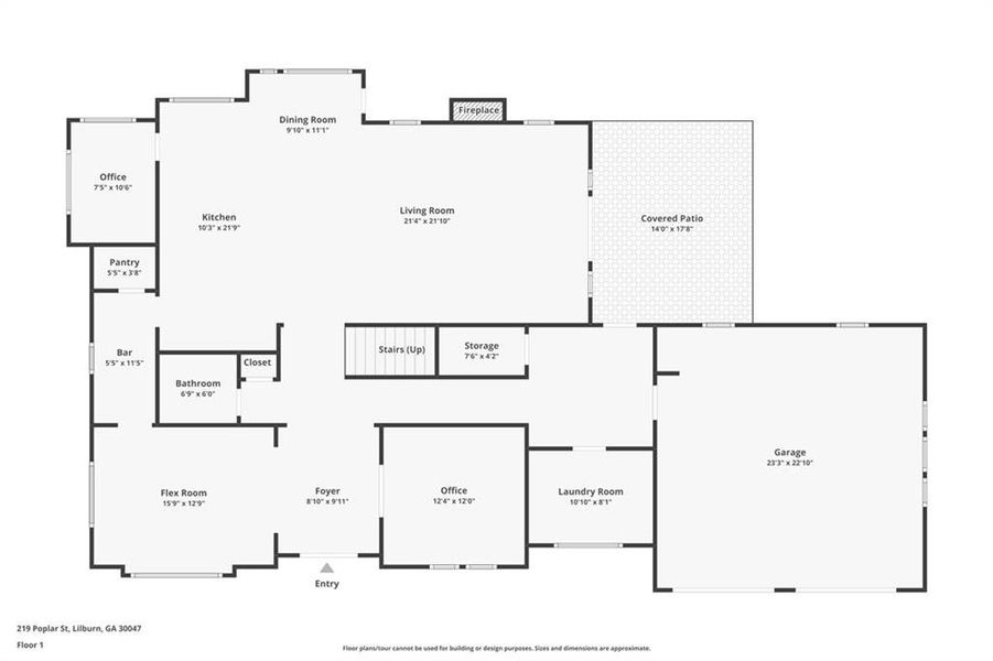 2D floor plan layout of this home in , Lilburn, GA (Image 5).