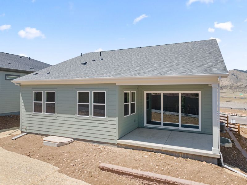 Exterior details and patio area of a home in The Manors Collection at Golden Overlook, Golden (Image 4).