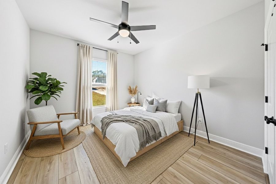 Front exterior of a new home in Young Oaks, Crestview, FL, highlighting curb appeal (Image 22).