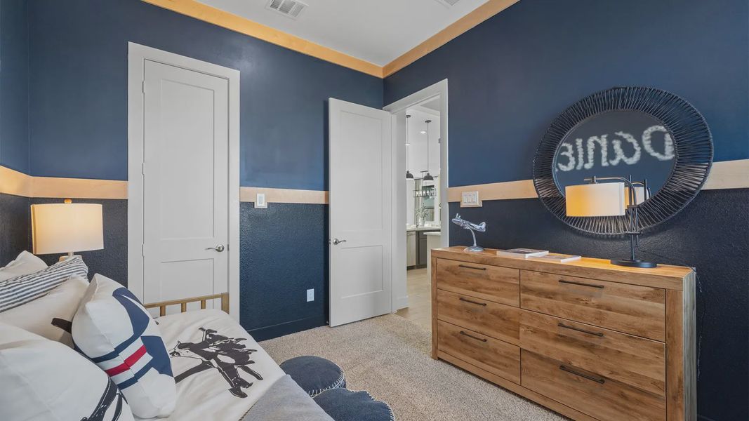 Representative furnished interior of a home built from the Bonneville by Chesmar Homes in Attwater 55s, Waller (Image 24).