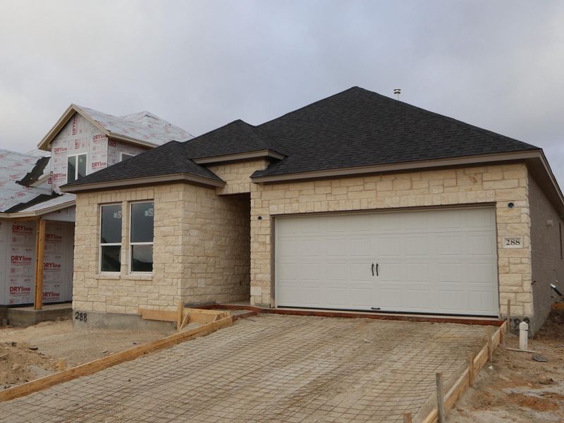 In-progress construction of a new home in Heritage, Dripping Springs, TX (Image 3).