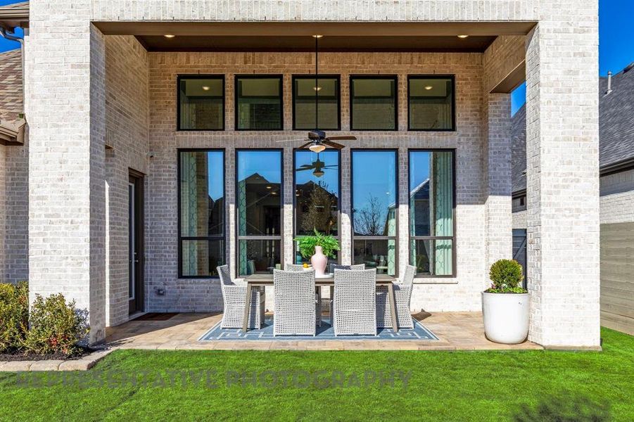 Exterior details and patio area of a home in Star Trail, Prosper (Image 2).