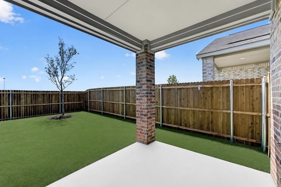 Exterior details and patio area of a home in Parks at Foster Crossing, Anna (Image 3).