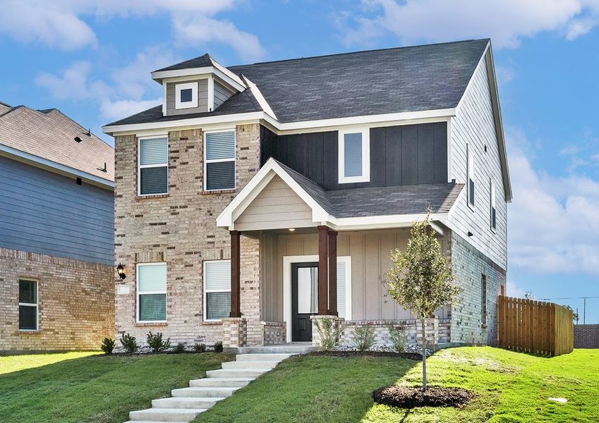 The Camellia has an extended front porch. The Camellia has an extended front porch.