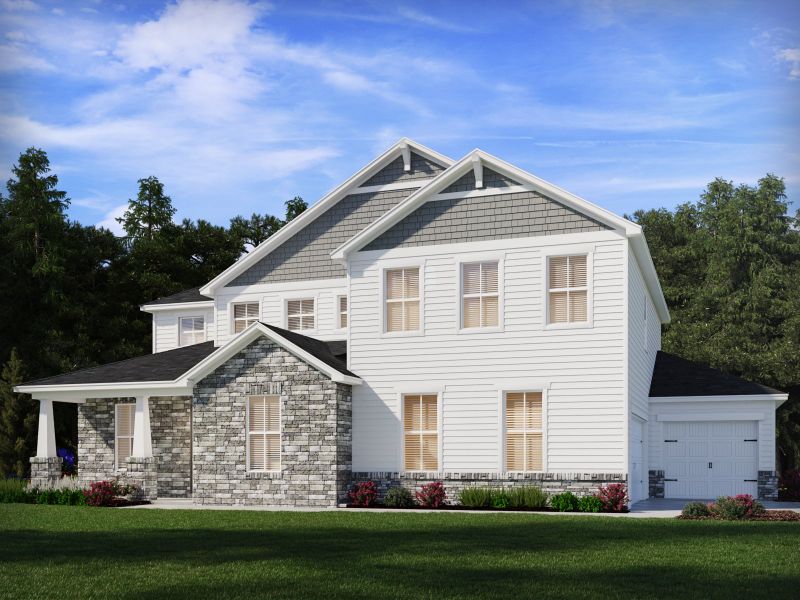 Representative exterior photo of a completed home built from the Jefferson by Meritage Homes in River Pointe, Monroe, GA (Image 4).