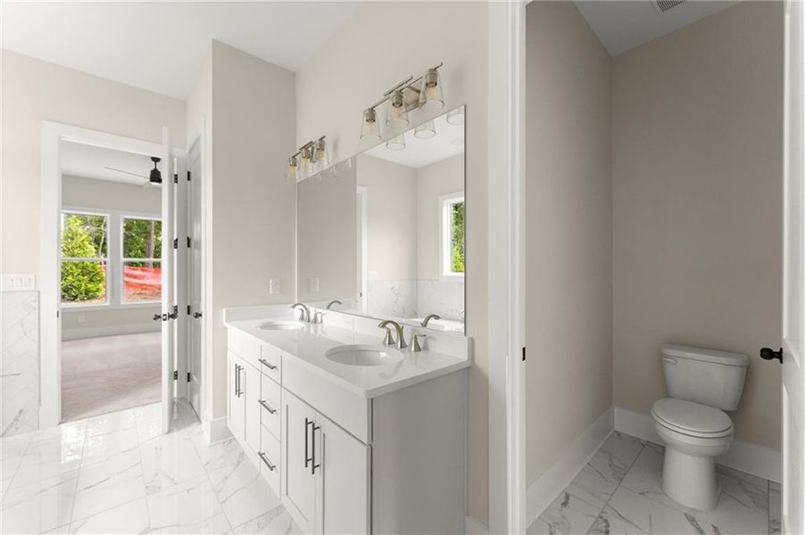 Furnished interior view inside a new home in Hillgrove Preserve, Powder Springs (Image 9).